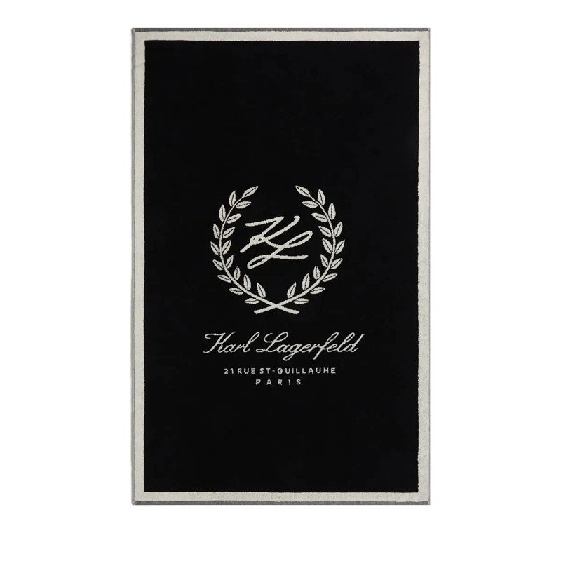 Karl Lagerfeld Mütze Strandtuch mit Wappen schwarz