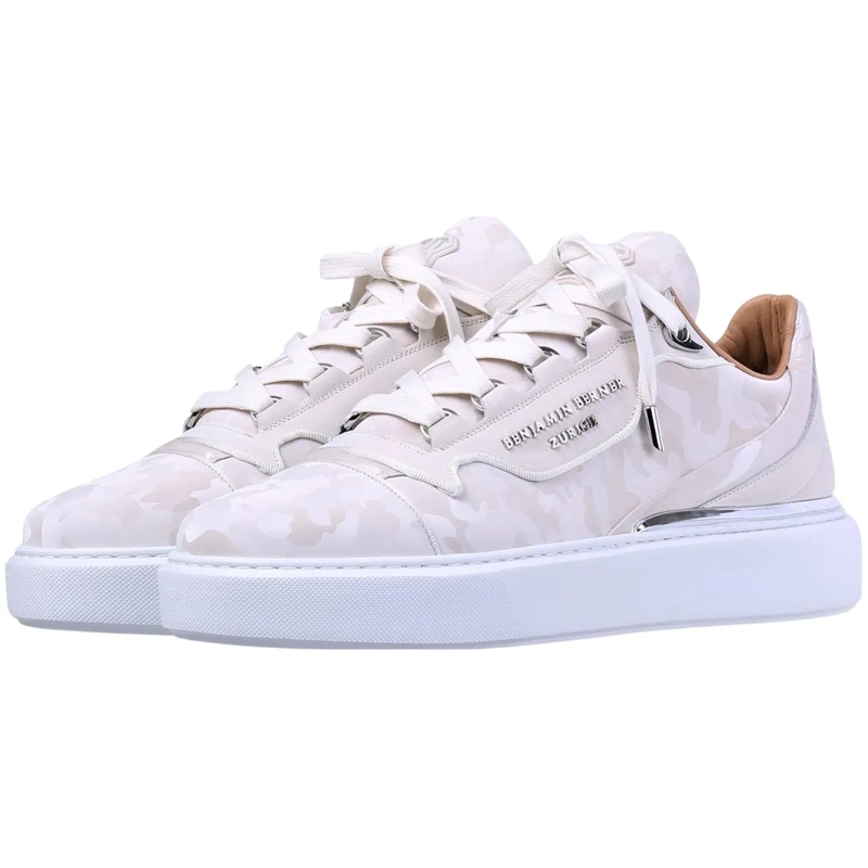 BENJAMIN BERNER Low-Top-Sneaker Benjamin Berner Reflective Camouflage Sneakers Cre beige(Image 2)