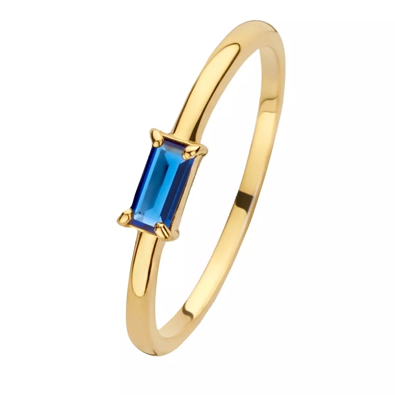 Isabel Bernard Solitärring Baguette Odie 14 Karat Ring Gold
