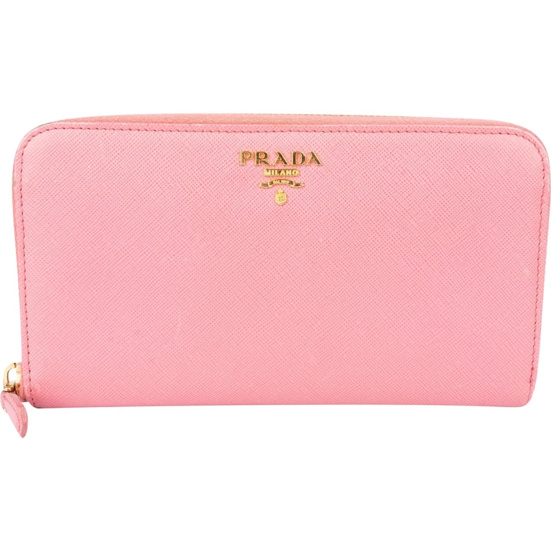 Prada Geldbörse Prada Pink Saffiano Leather Wallet rot