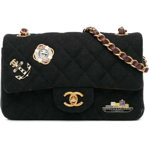 Chanel Sac à bandoulière 2018-2019 Paris Hamburg Small Classic Jersey Coco  schwarz (Image 2)