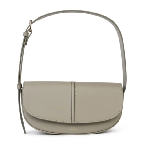 A.P.C. Schultertasche Betty' Crossbody Bag In Light Green Matte Leather Grey