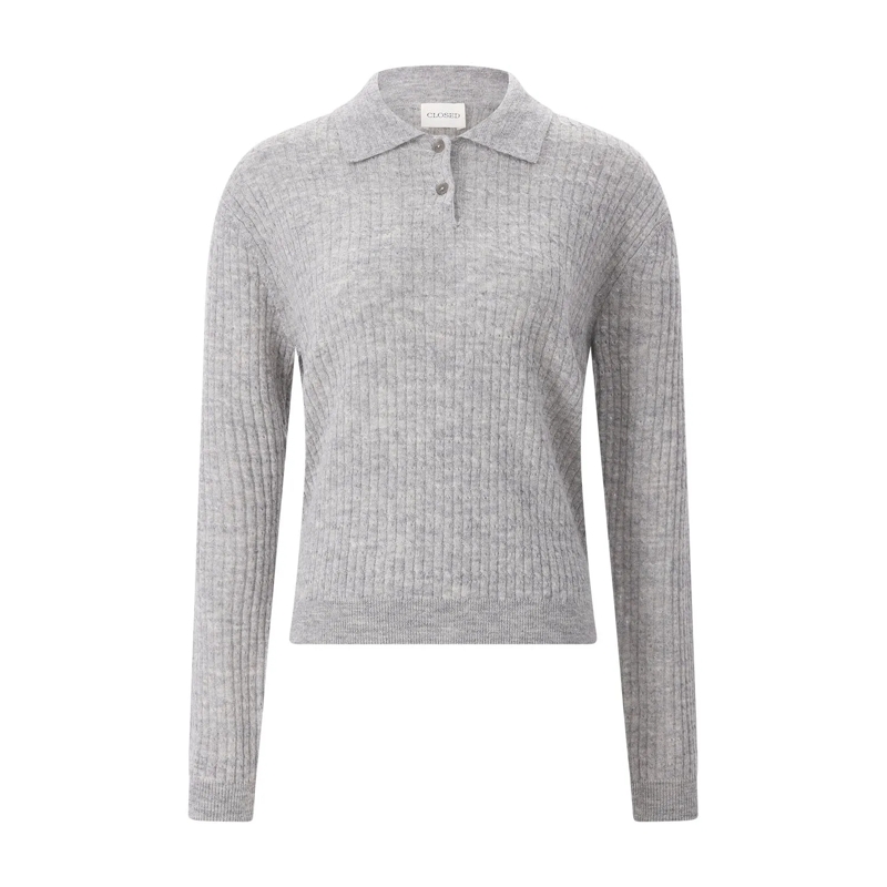 Closed Pull Pullover aus Woll-Mix grau