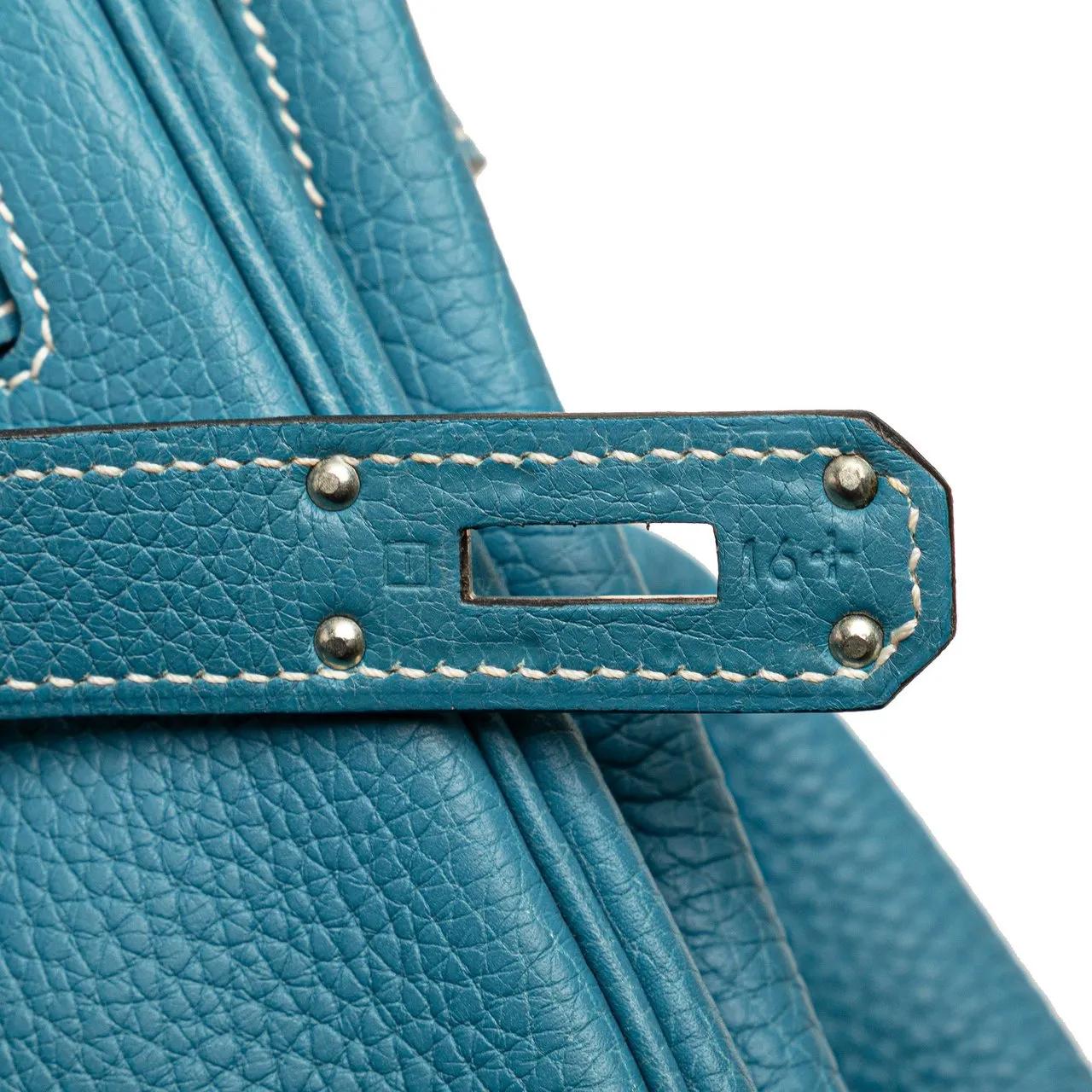 Thumbnail - Hermès Weekender - Clemence Kelly II Relax 50 Voyage - Gr. unisize - in Blau - für Damen