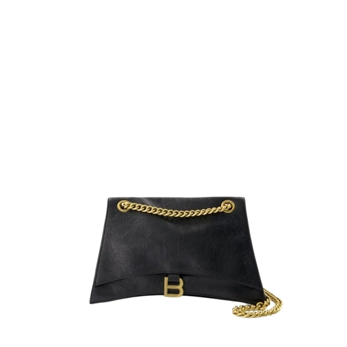 Balenciaga Crush Chain M Shoulder Bag - Leather - Black Black Schoudertas