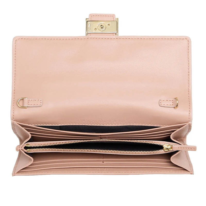 Fendi Wallet On A Chain Baguette Chain Long Wallet Light Pink(Image 6)