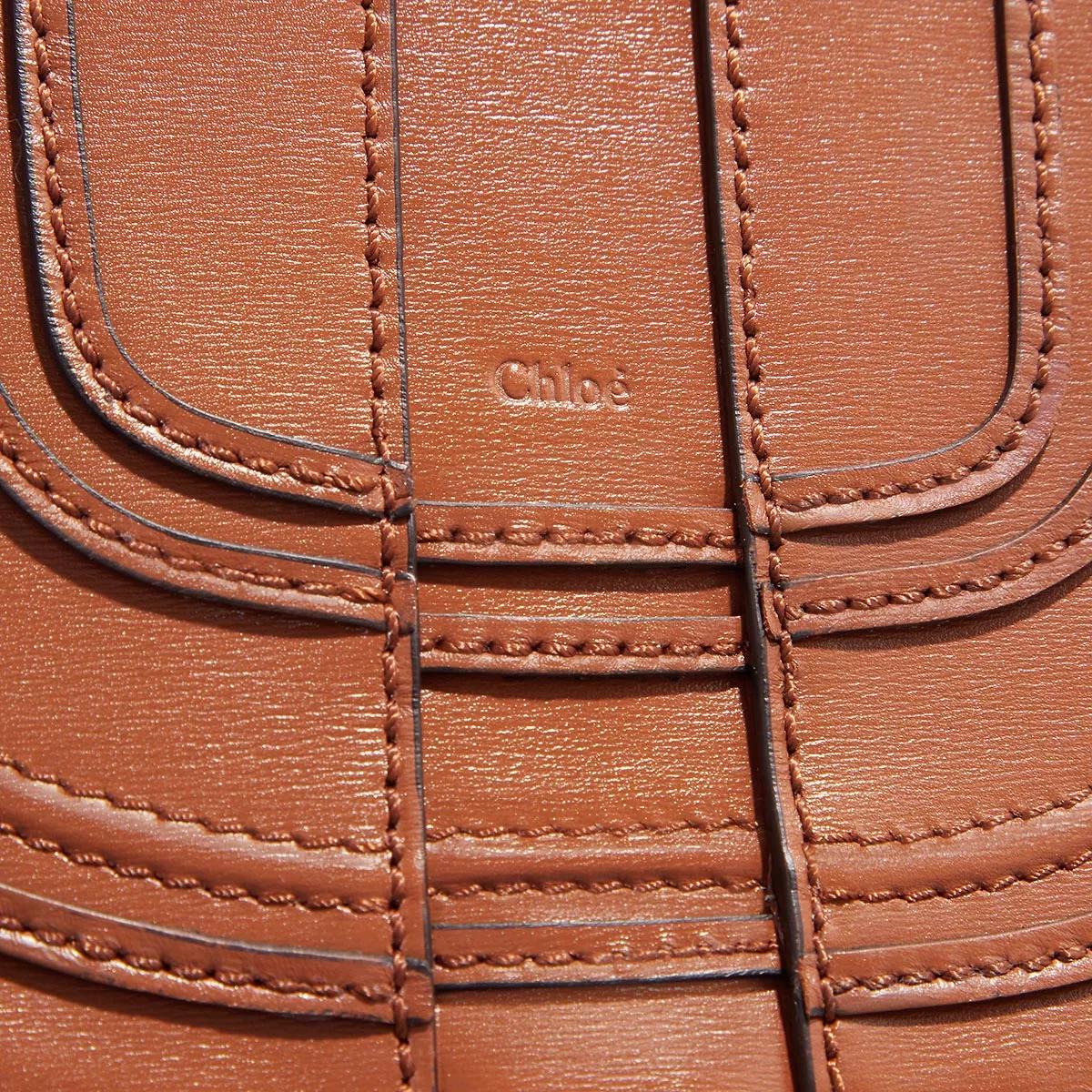 Chloé Marcie Small Leather Satchel Bag Brown