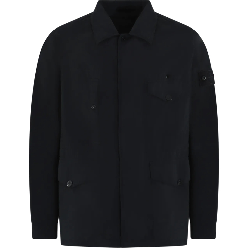 Stone Island Doudoune Heren Field Ghost Jacket Blauw blau