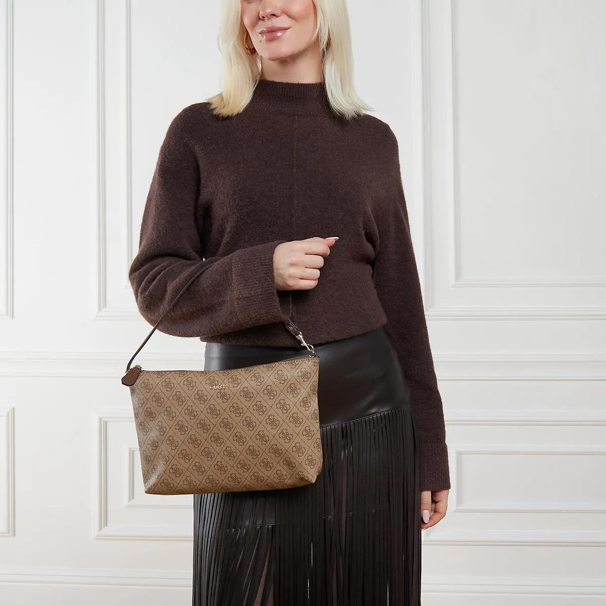 Guess Satchels Eco Erica Top Zip Shoulder Bag in bruin