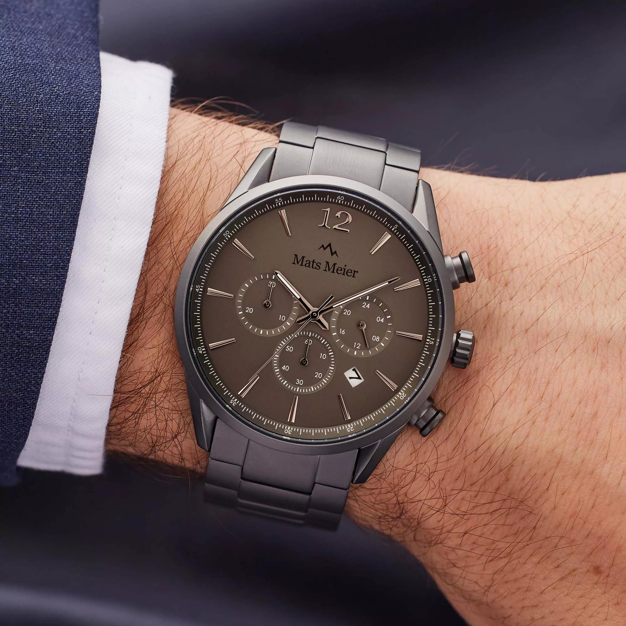 Mats Meier Mats Meier Grand Cornier herren Uhr Grau MM00127 Grau Chronograph