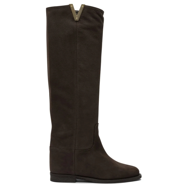 Via Roma 15 Stiefel Brown Leather Ankle Boots With Minimalist Design Brown