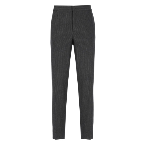 Fabiana Filippi Dark Grey Virgin Wool Trousers Grey 