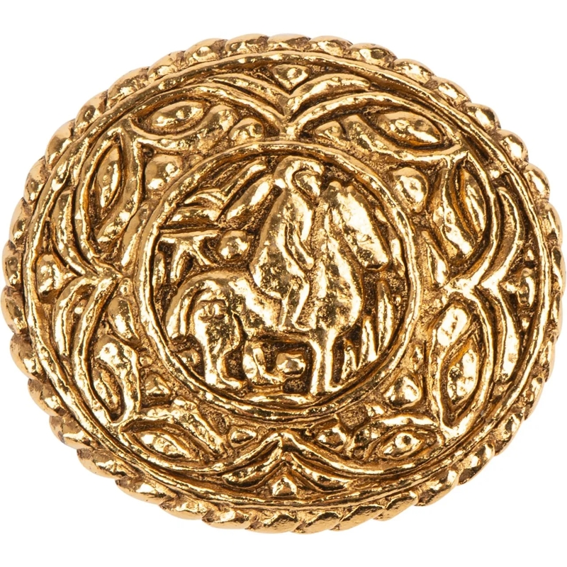 Chanel  Chanel Golden Horse Brooch mehrfarbig