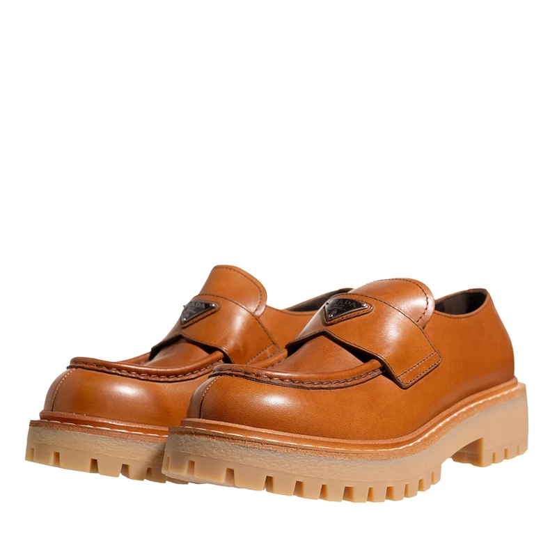 Prada Loafer Triangle Logo Loafer Cognac(Image 3)
