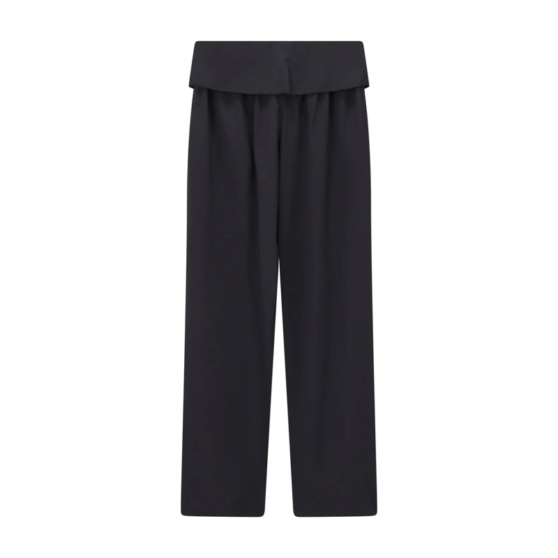 Dries Van Noten Freizeithose Weite Stoffhose Parong schwarz(Image 3)