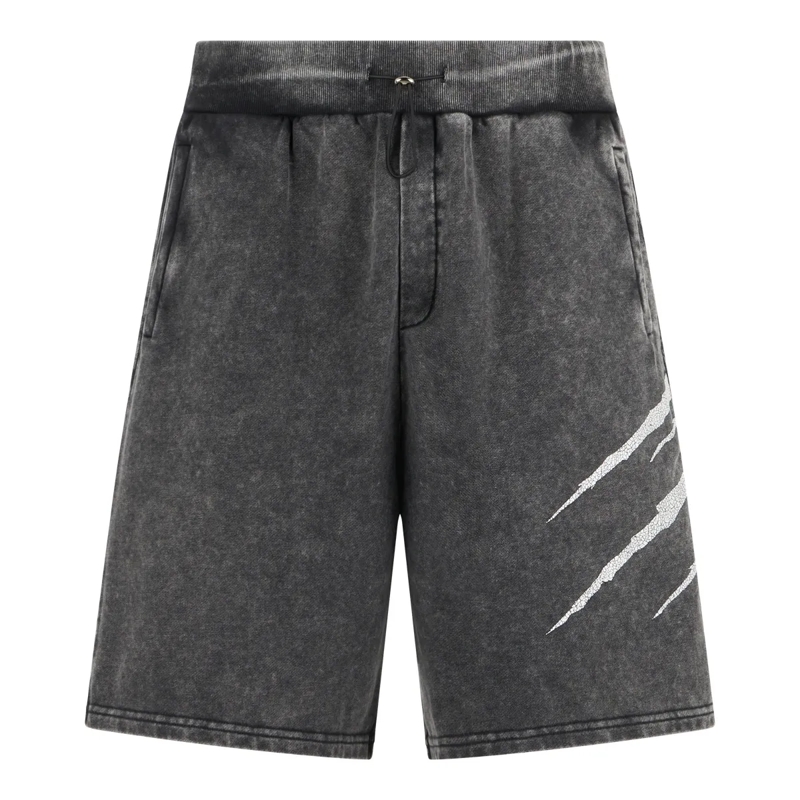 Plein Sport Shorts Washed Shorts Crackle Scratch schwarz