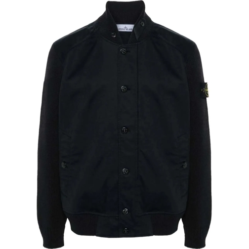 Stone Island Daunenjacken Compass Logo Bomber Jacket schwarz