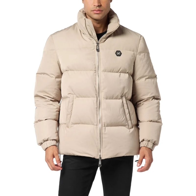Philipp Plein Lederjacke Jacke beige(Image 3)