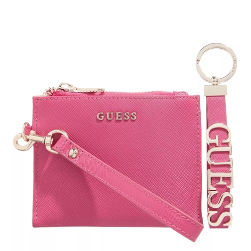 Guess Gift Pouch + Keyring Fuchsia Card Case