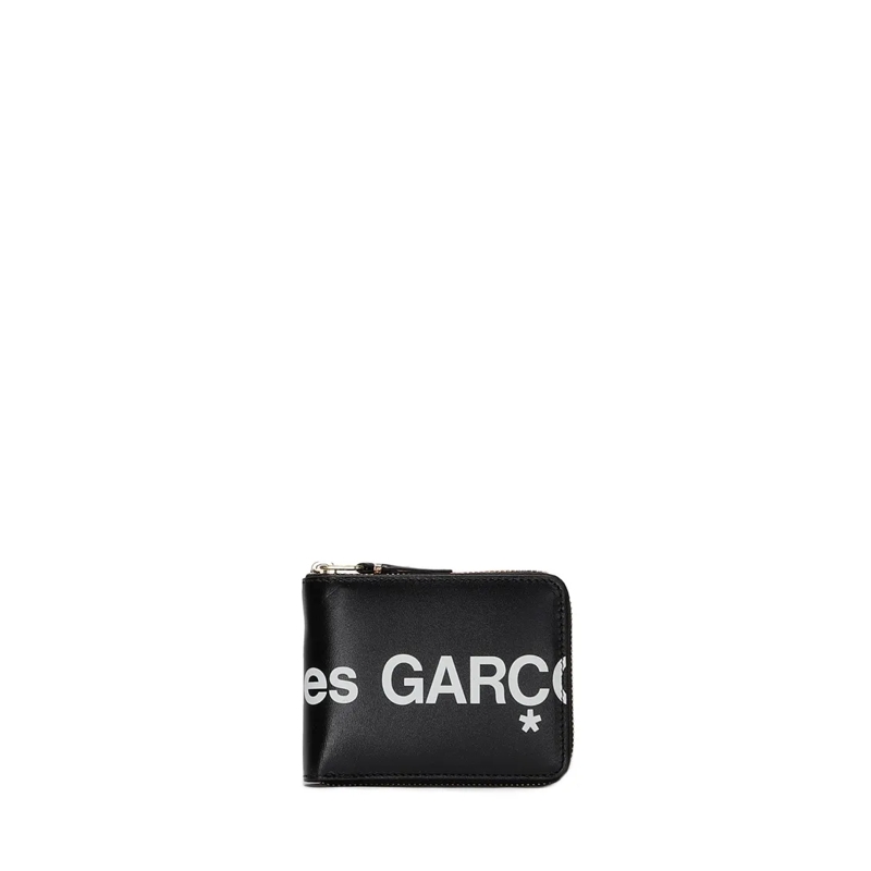 Comme des Garcons Geldbörse Oversized Logo Cowhide Leather Accessory Black