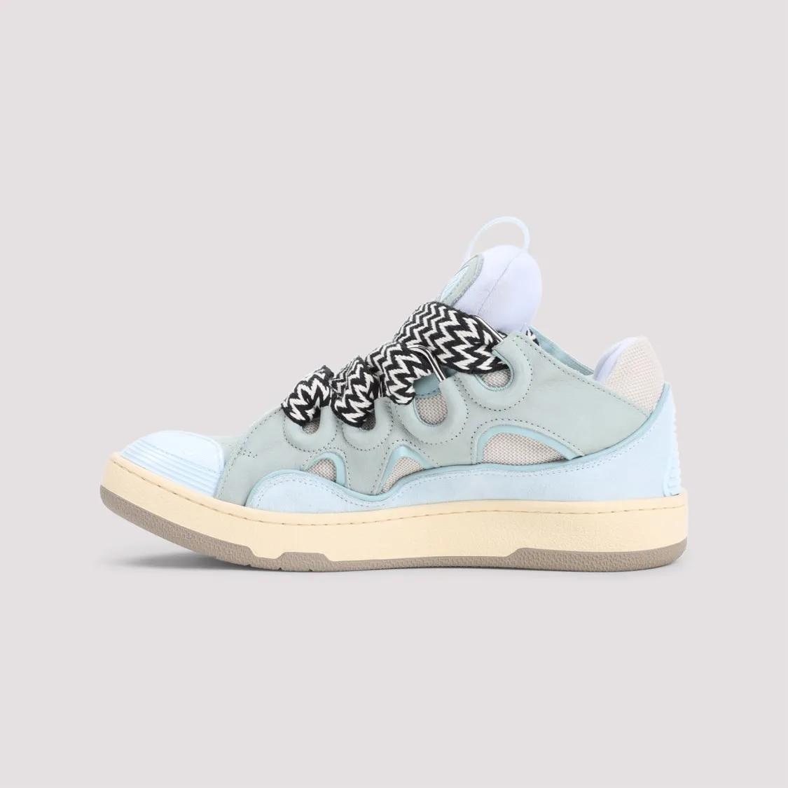 Thumbnail - Lanvin Low-Top Sneaker - Leather Sneakers With Textured Design - Gr. 42 (EU) - in Blau - für Damen