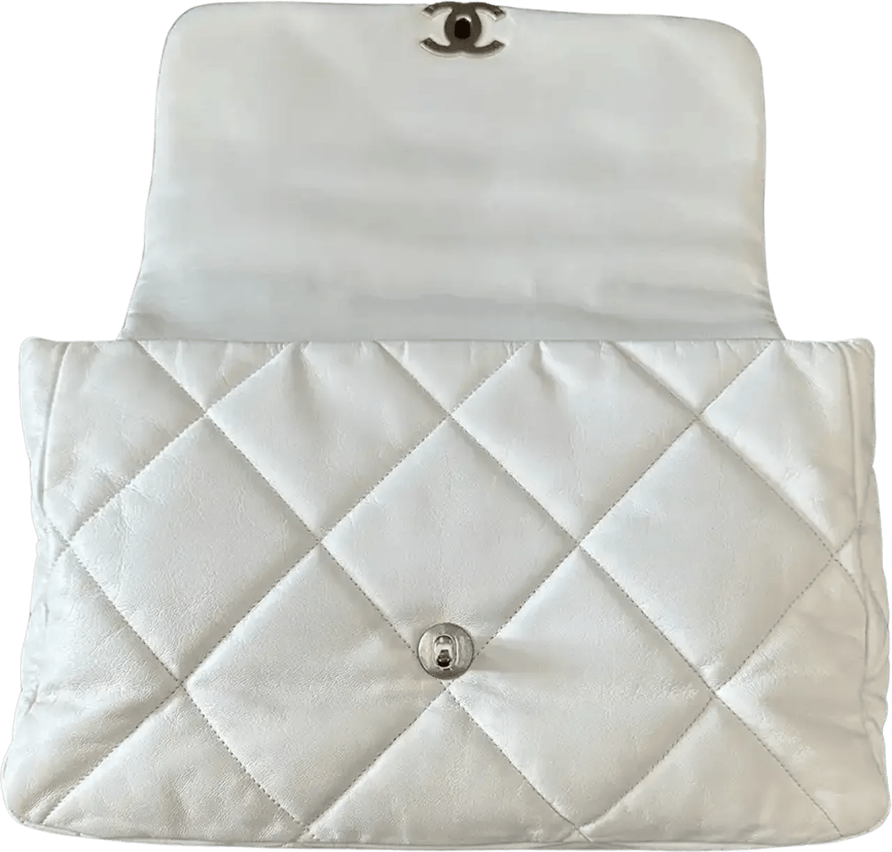 Thumbnail - Chanel Crossbody Bags - Chanel 19 Maxi Bag Lambskin White / Very Good - Gr. unisize - in Weiß - für Damen
