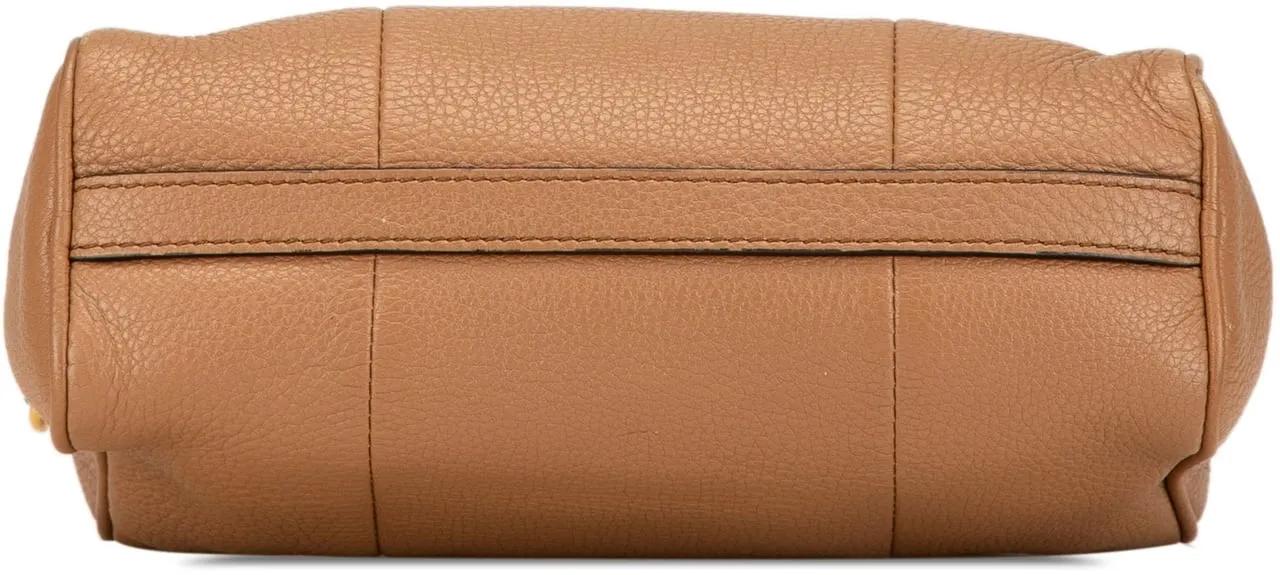 Prada Shoppers Mini Vitello Phenix Barrel Camera Bag in bruin
