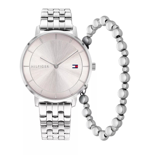 Tommy Hilfiger Ladies gift set 3 Tea Watch Casual Bracelet Silver Montre habillée