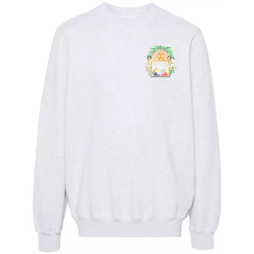 Casablanca Triomphe D'orange Organic-Cotton Sweatshirt Grey 