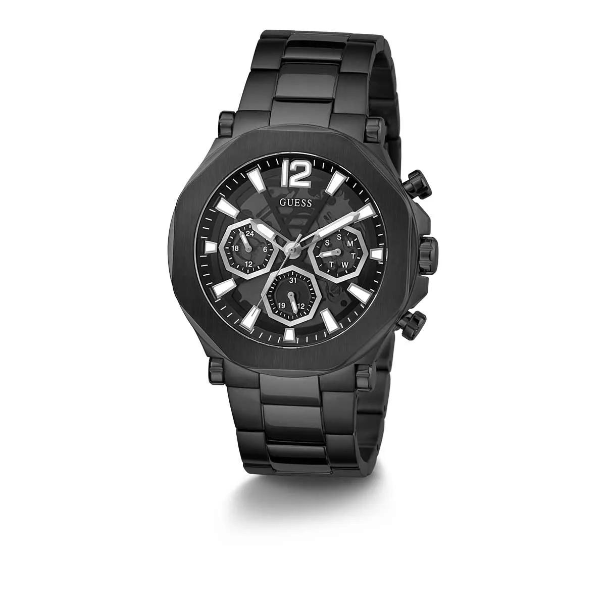 Mens black guess watch sale