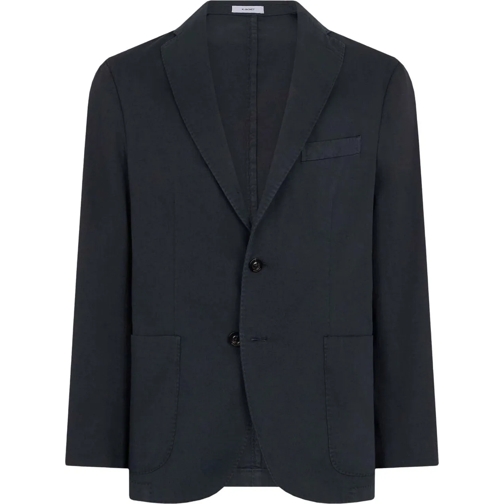 Boglioli Vestes en duvet Straight Cotton Blazer blau