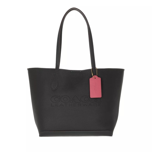 Coach Leather Kia Tote B4/Black Multi Shopping Bag