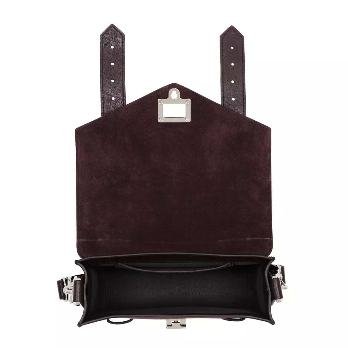 Proenza Schouler PS1 Mini Suede Crossbody Dark Bordeaux