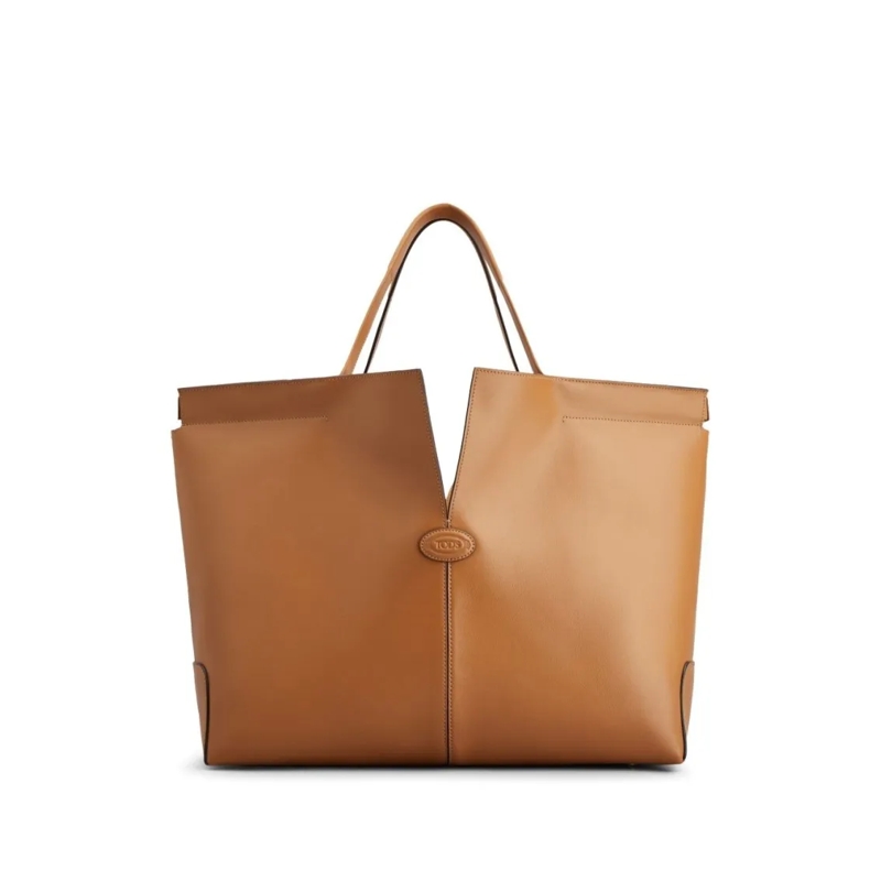 Tod's Tote Smooth Brown Leather Tote Brown