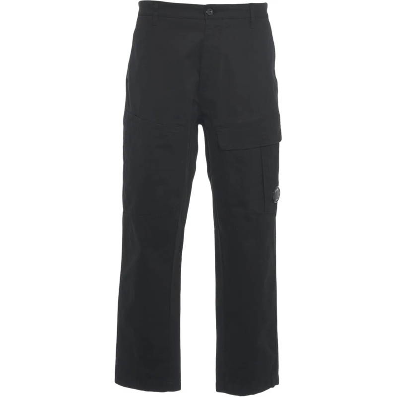 CP Company  Cargo pants with logo patch schwarz