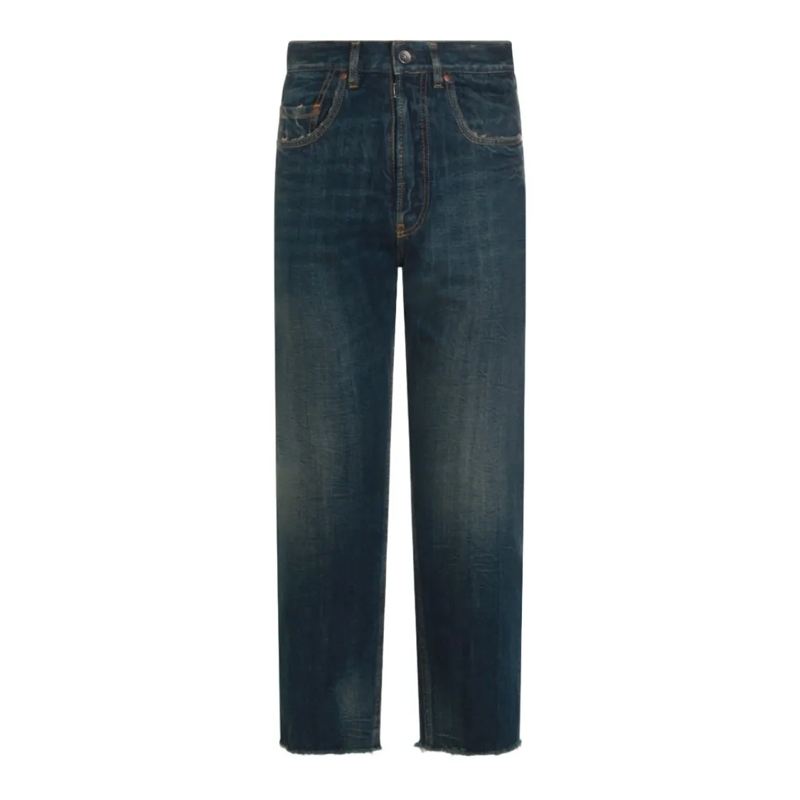 Maison Margiela Jeans Straight-Leg Jeans With Distressed Details Black