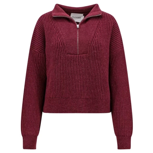 Closed Ribbed Wool And Alpaca Sweater Red 
