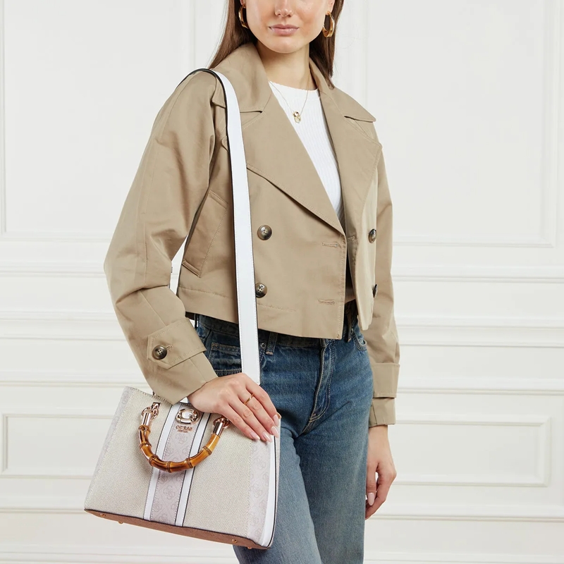 Guess Crossbody Bag Kerima Bamboo Girlfriend Stchl Natural/Dove Logo(Image 2)