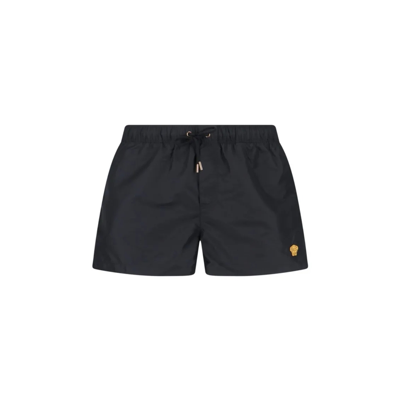 Versace  "Swim Golfo Medusa Patch" Swim Shorts – Black Black