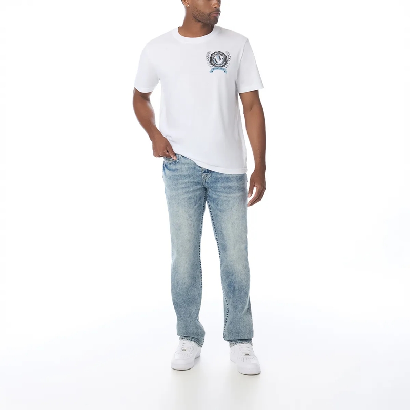 True Religion Jeans - Modell: Ricky- Melierte Optik- Entspannte Pass blau(Image 2)