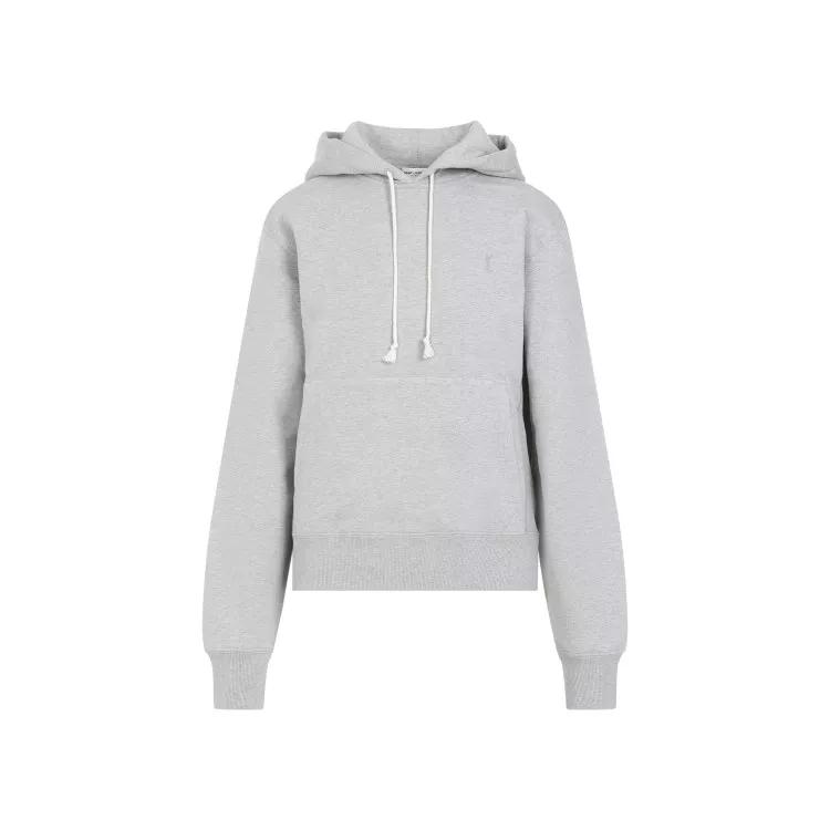 Saint Laurent - Grey Cotton Hoodie - Größe XS - gray