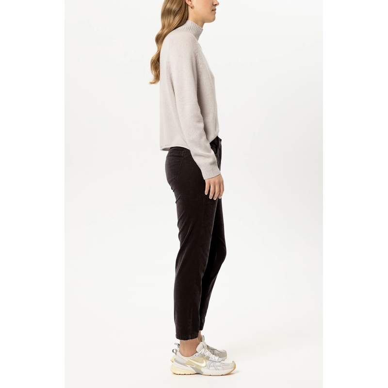 Luisa Cerano Stoffen broek Skinny-Velvet-Pants truffle(Image 3)