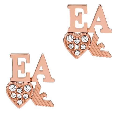Emporio Armani Stainless Steel Stud Earrings Rose Gold-Tone Ohrstecker