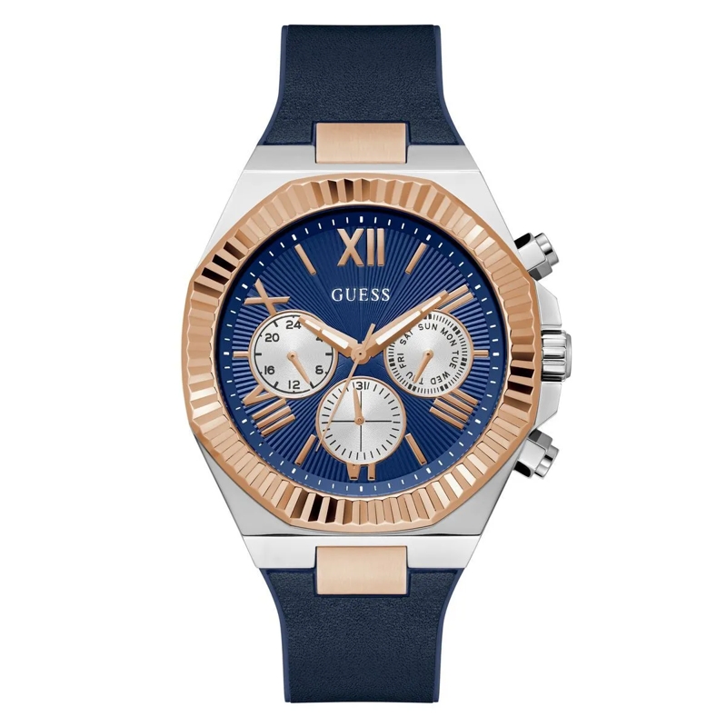 Guess Automatikuhr Quarz-Analoguhr Equity blau