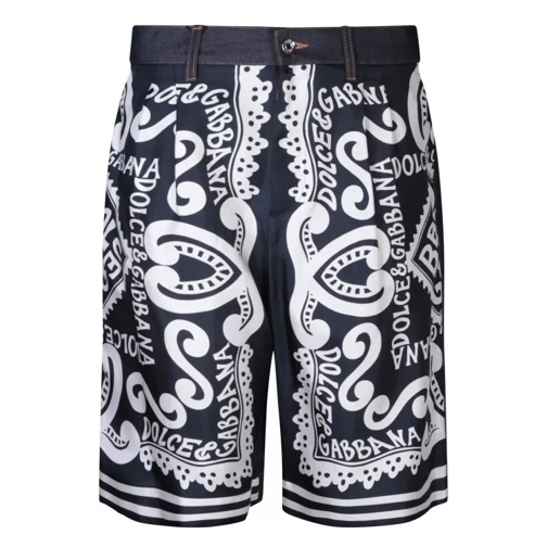 Dolce&Gabbana Patterned Bermuda Shorts Black 