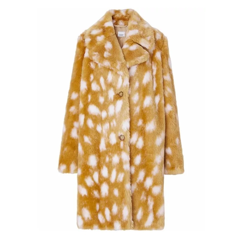 Burberry  Faux Fur Coat Brown