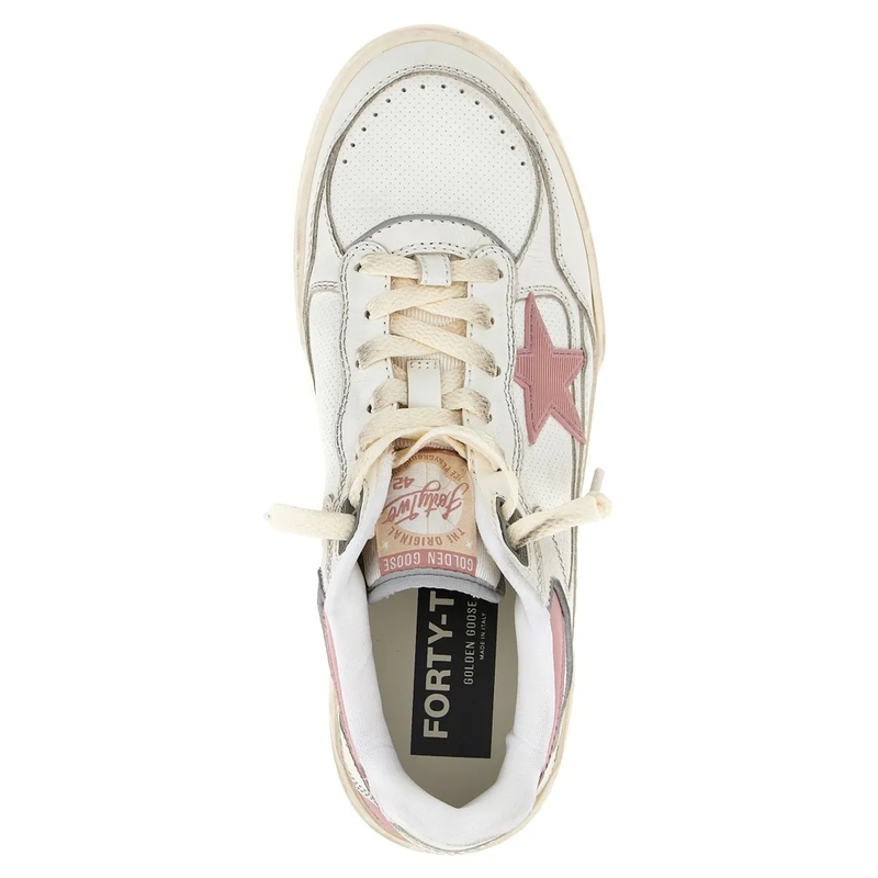 Golden Goose Low-Top-Sneaker baskets forty2 en cuir beige(Image 8)