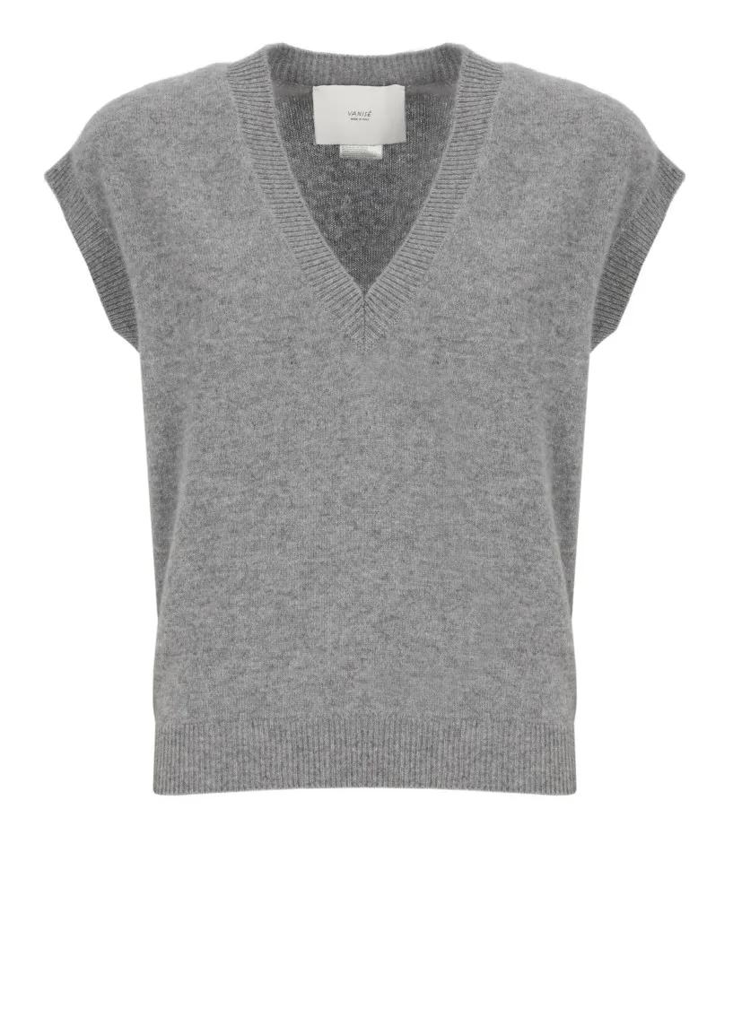 Vanise - Grey Vanisè Cashmere Gilet - Größe 42 - grau