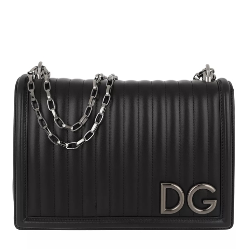 Dolce&Gabbana DG Girls Crossbody Bag Matelassé Nero Cross body-väskor
