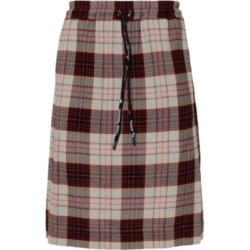 Vivienne Westwood Jupe midi Kilt Red Check rot